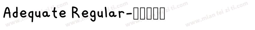 Adequate Regular字体转换